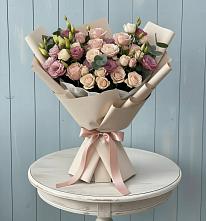 Букет цветов из:  Розы и Лизиантусы #REPLACE_PRED# Заиграево