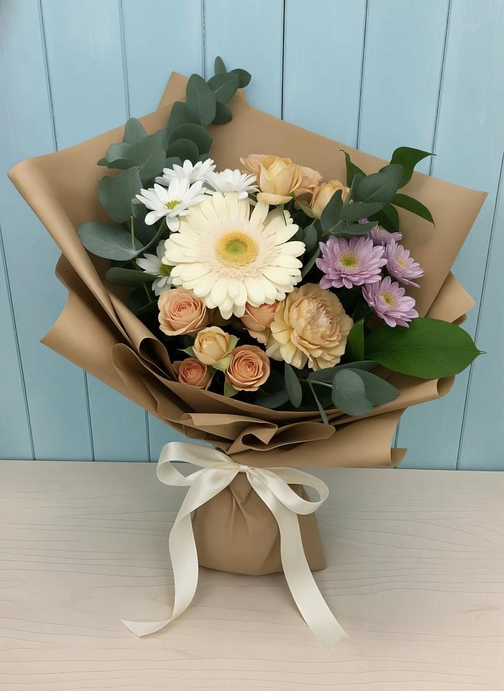 Букет цветов из: Герберы и Хризантемы в Заиграево