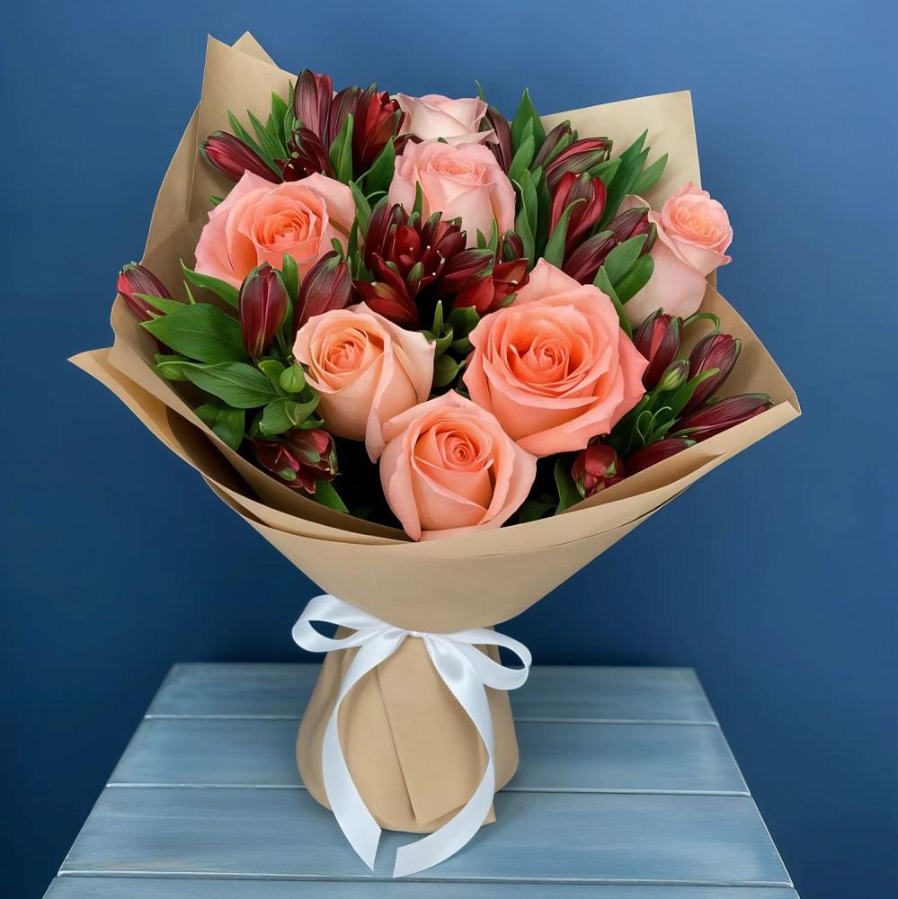 Букет цветов из: Розы и Альстромерии в Заиграево