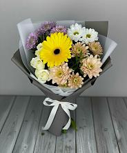 Букет цветов из:  Розы, Герберы и Хризантемы в Заиграево