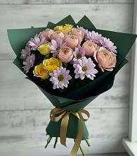 Букет цветов из:  Хризантемы и Розы в Заиграево
