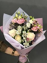 Букет цветов из:  Альстромерии, Розы и Лизиантусы #REPLACE_PRED# Заиграево