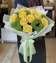 Букет цветов из:  Хризантемы и Розы в Заиграево