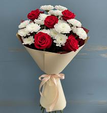 Букет цветов из:  Розы и Хризантемы в Заиграево