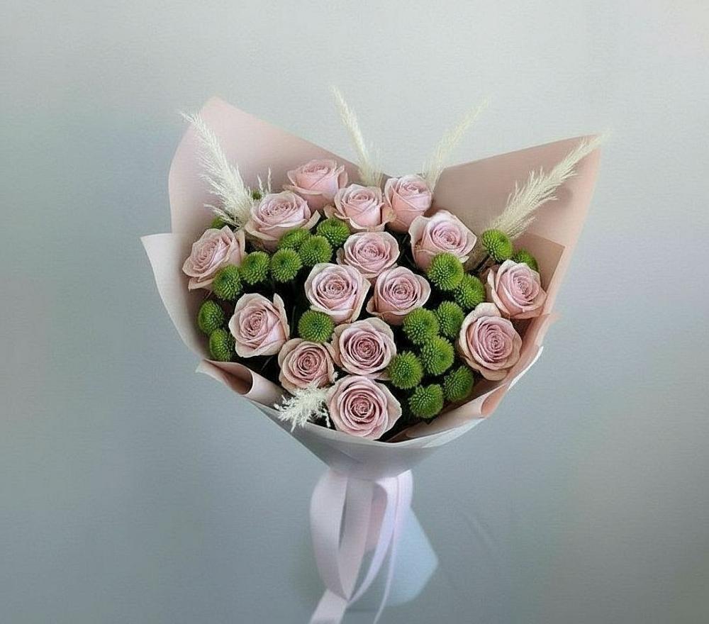 Букет цветов из: Розы и Хризантемы в Заиграево