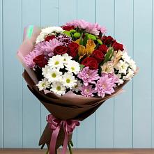 Букет цветов из:  Розы, Хризантемы и Альстромерии #REPLACE_PRED# Заиграево