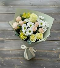 Букет цветов из:  Альстромерии, Розы и Хризантемы в Заиграево