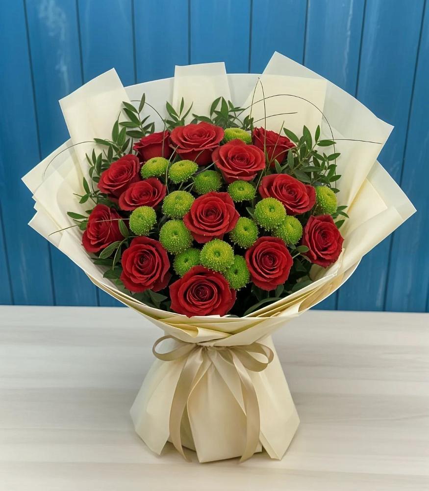 Букет цветов из: Розы и Хризантемы в Заиграево