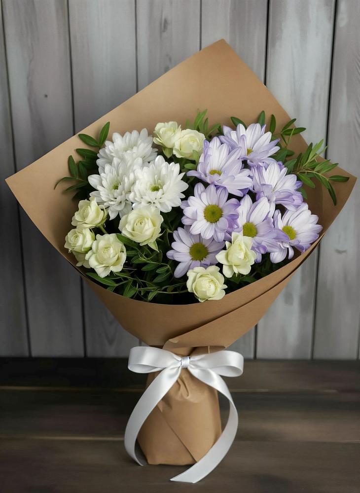 Букет цветов из: Хризантемы и Розы в Заиграево